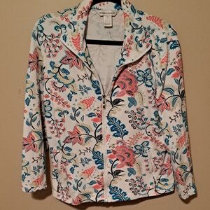 Drapers & Damons Floral Women's Jacket.  Petite Large.
